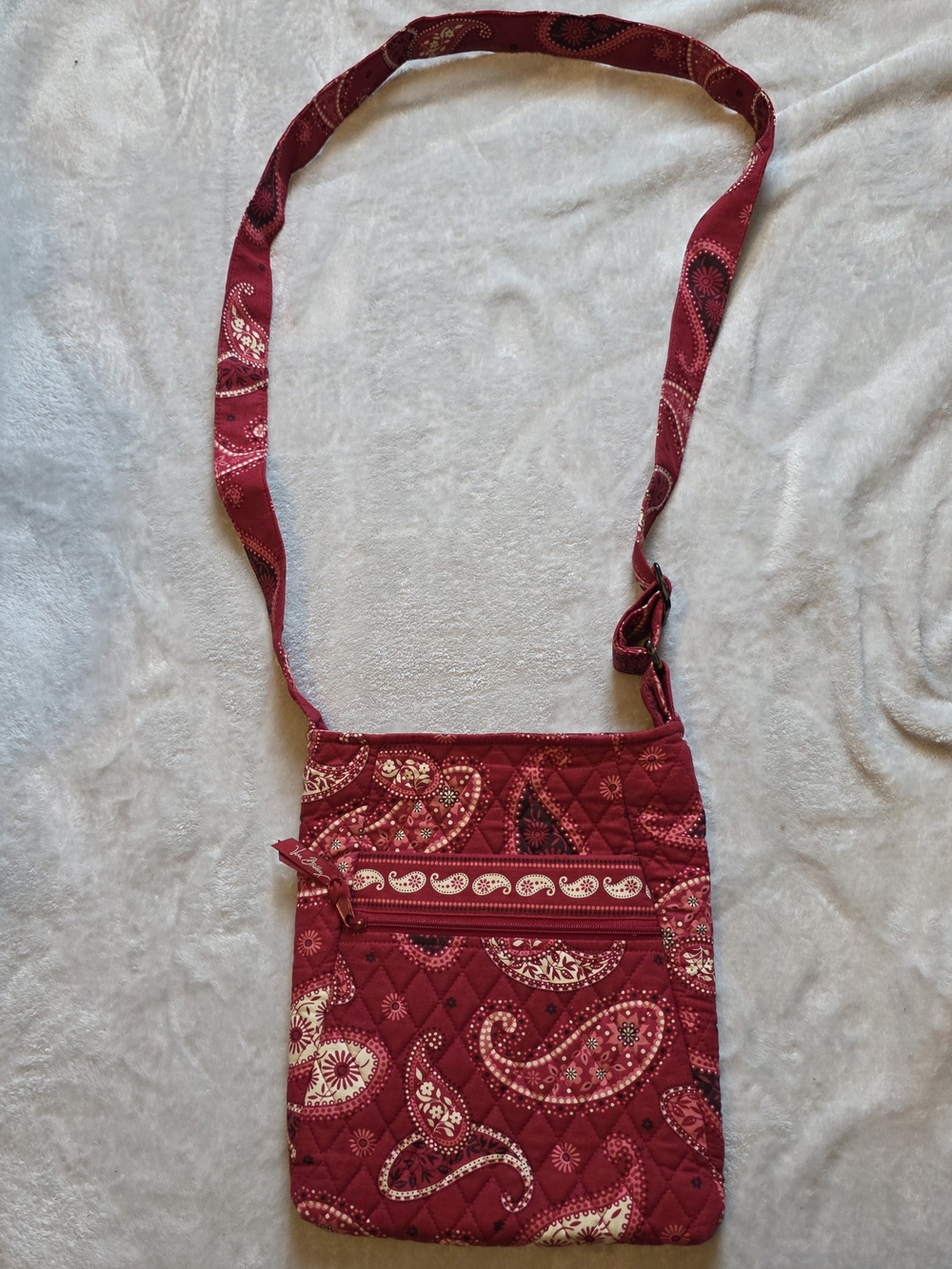 Vera Bradley Crossbody Hipster Mesa Red Paisley